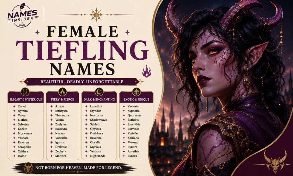 Female Tiefling Names